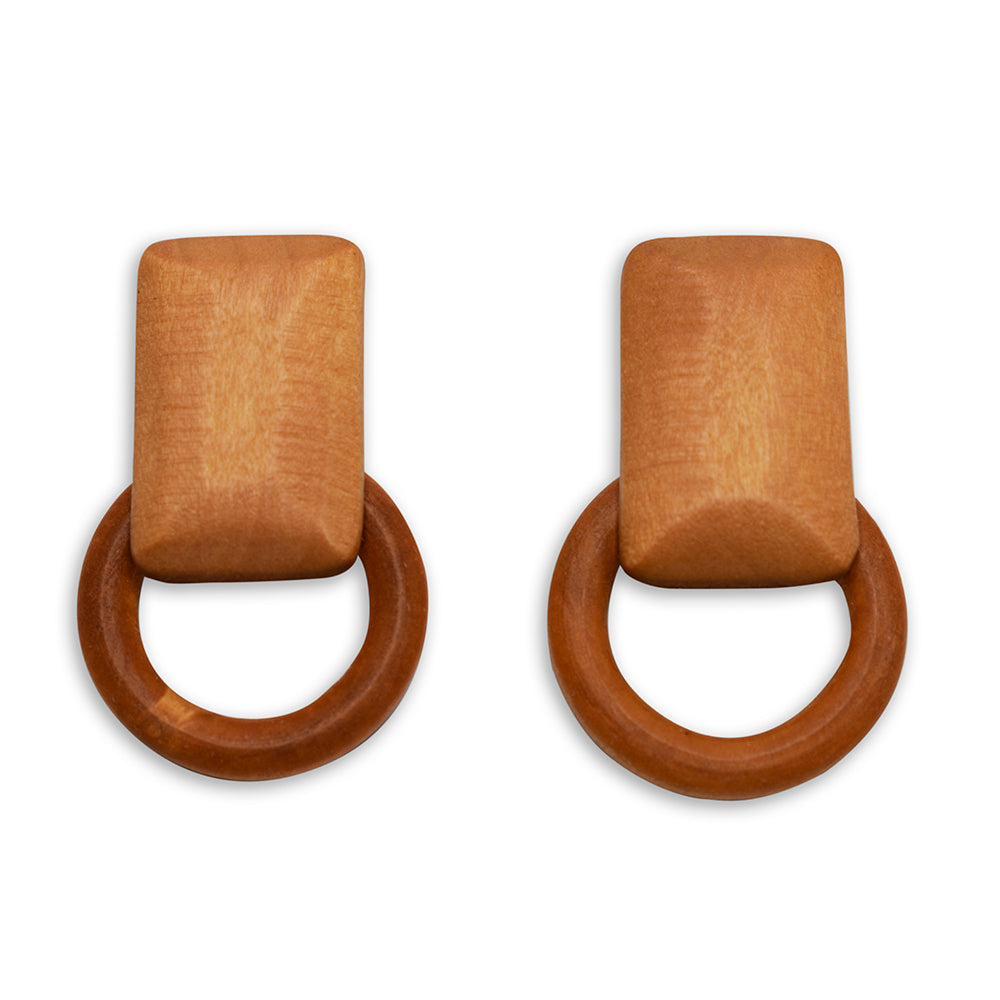 Wooden Hoop Earrings