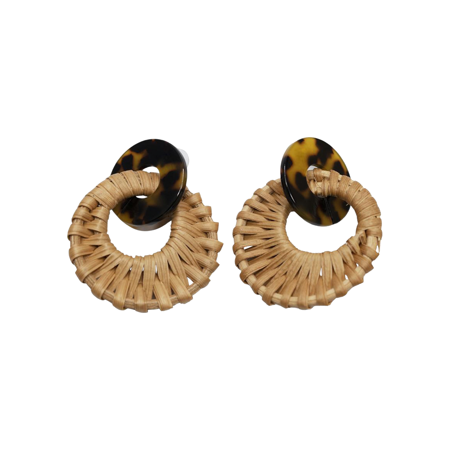 Leopard Double Hoop Earrings