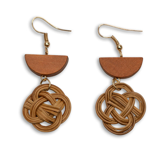 Floral Weave Drop Earrings