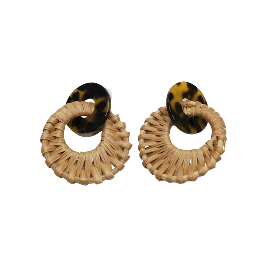 Leopard Double Hoop Earrings